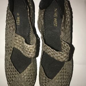 Metallic Bronze Weaved Shoe